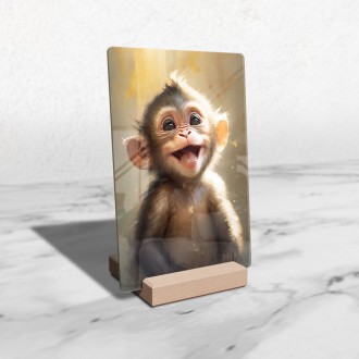 Acrylic glass Watercolor monkey
