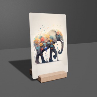 Acrylic glass Flower elephant