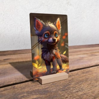 Acrylic glass Cute wolf