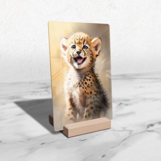 Acrylic glass Watercolor cheetah
