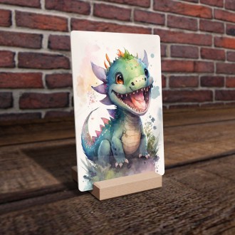 Acrylic glass Watercolor dragon