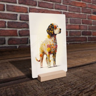 Acrylic glass Flower dog