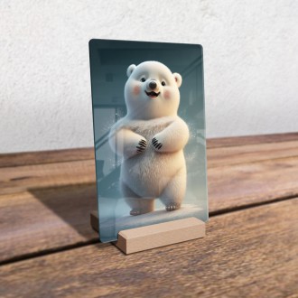 Acrylic glass Cute polar bear