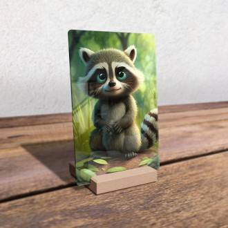 Acrylic glass Cute raccoon
