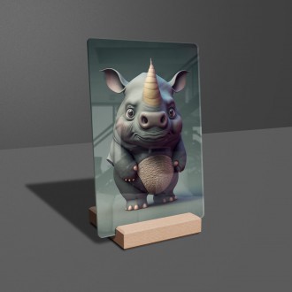 Acrylic glass Animated rhinoceros