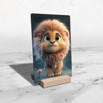 Acrylic glass Cute little lion