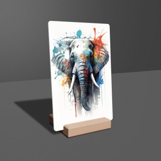 Acrylic glass Elephant graffiti
