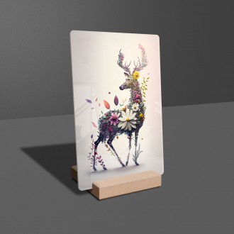 Acrylic glass Flower deer