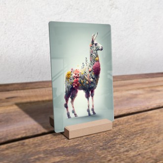 Acrylic glass Flower llama