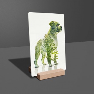 Acrylic glass Natural dog