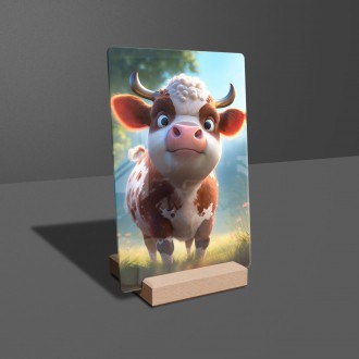 Acrylic glass Cute cow