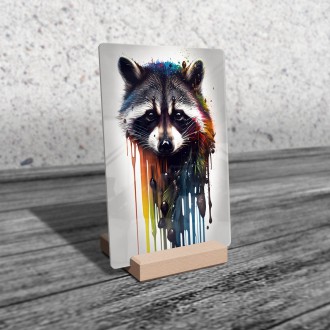 Acrylic glass Graffiti raccoon