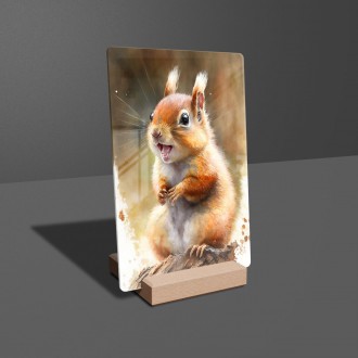 Acrylic glass Watercolor squirrel
