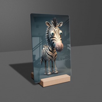 Acrylic glass Animated zebra