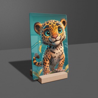 Acrylic glass Cute leopard