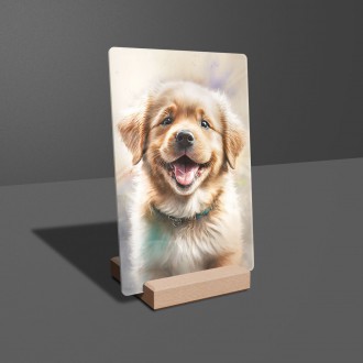 Acrylic glass Watercolor dog