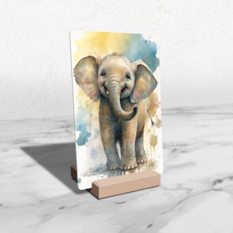 Acrylic glass Watercolor elephant