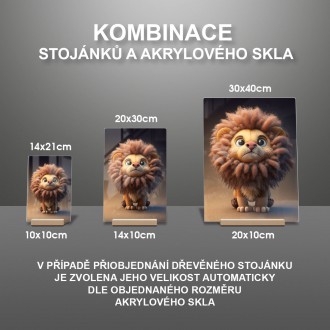 Acrylic glass Animated lion cub