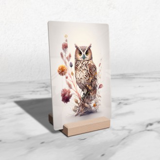 Acrylic glass Flower owl