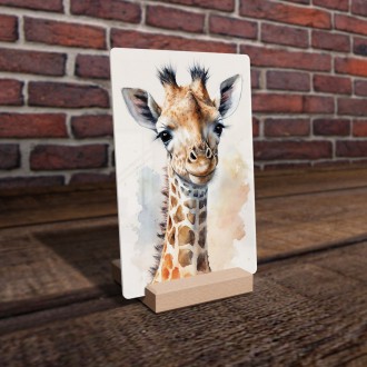 Acrylic glass Watercolor giraffe