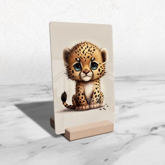 Acrylic glass Little cheetah