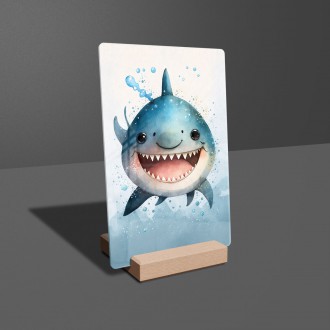 Acrylic glass Watercolor shark