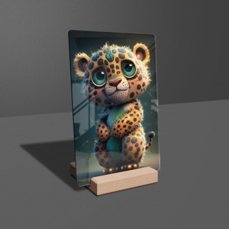 Acrylic glass Animated leopard