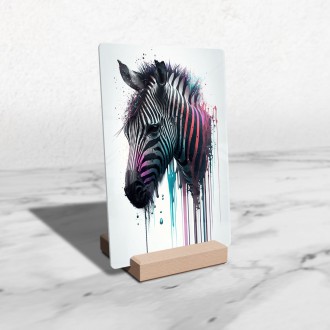 Acrylic glass Zebra graffiti