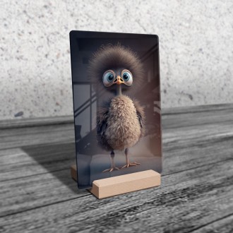 Acrylic glass Animated ostrich