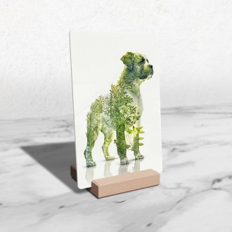 Acrylic glass Natural dog