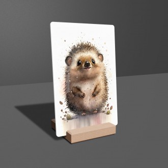 Acrylic glass Watercolor hedgehog