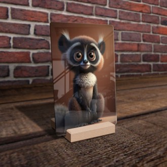 Acrylic glass Animated lemur