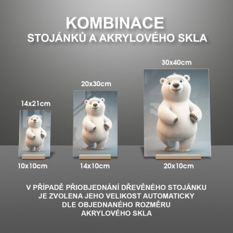 Acrylic glass Animated polar bear