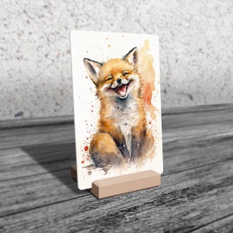Acrylic glass Watercolor fox
