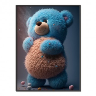 Animated blue bear