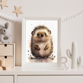 Watercolor hedgehog