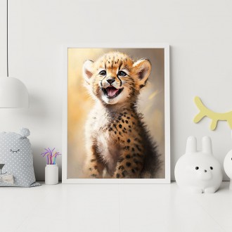 Watercolor cheetah