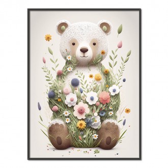 Floral polar teddy bear