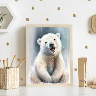 Watercolor polar bear