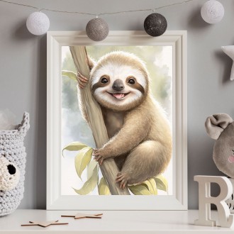 Watercolor sloth