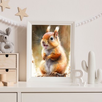 Watercolor squirrel