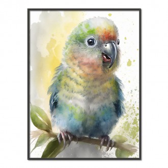Watercolor parrot