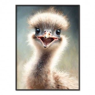 Watercolor ostrich