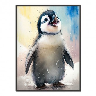 Watercolor penguin