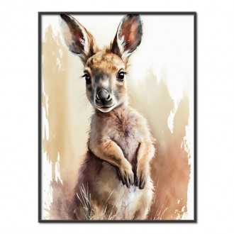 Watercolor kangaroo