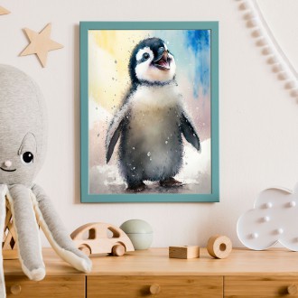 Watercolor penguin