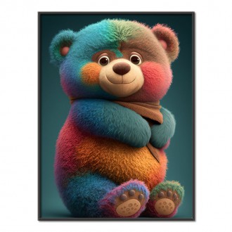 Rainbow teddy bear
