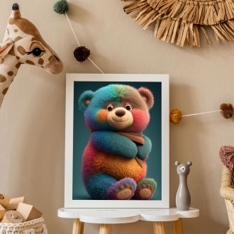 Rainbow teddy bear