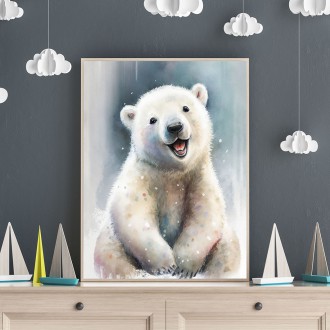 Watercolor polar bear