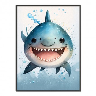 Watercolor shark